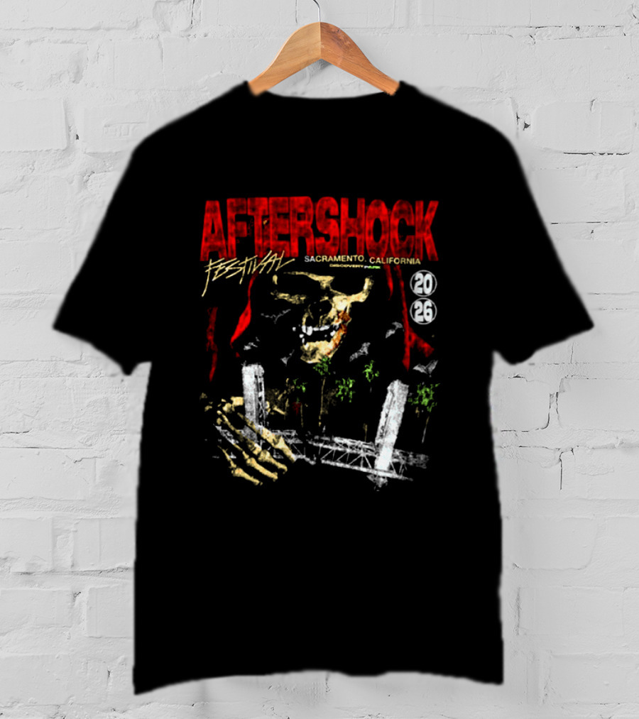 Aftershock Festival 2026 Sacramento CA October 1 4 2026 Dark Crossing Festival T-Shirt