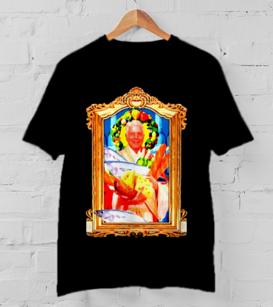 Anthony Bourdain Saint Of Food Chef Icon With Culinary Halo T-Shirt