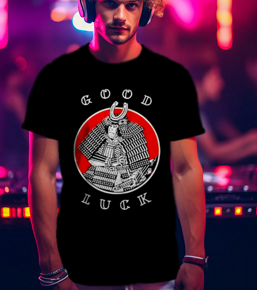 Good Luck Samurai Warrior Red T-Shirt