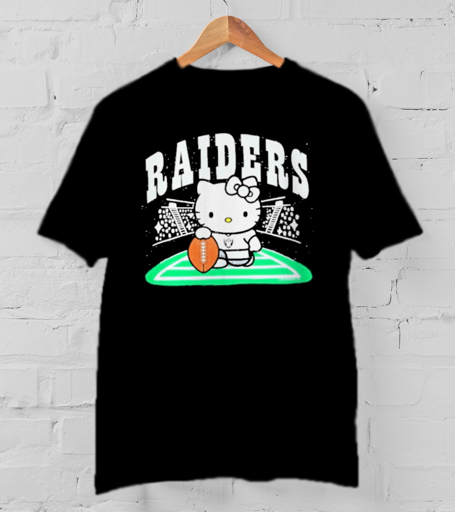 Hello Kitty Raiders Football Stadium Cartoon Collaboration T-Shirt