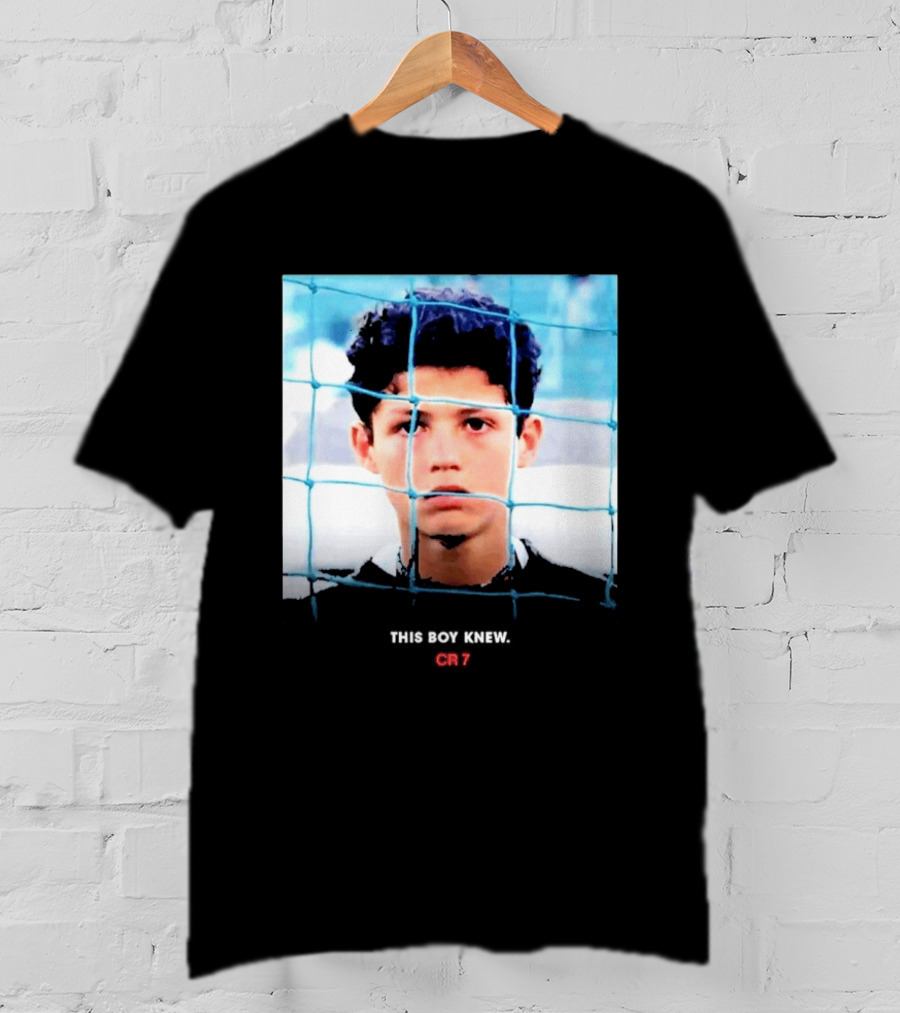 Cristiano Ronaldo Young Boy Knew CR7 Football Childhood Legend T-Shirt