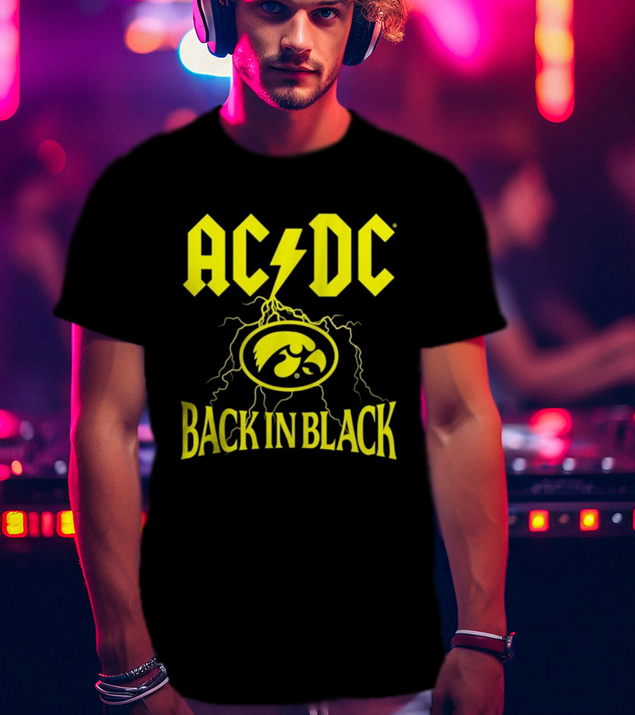 Iowa Hawkeyes AC DC Back In Black College GameDay 2026 T-Shirt