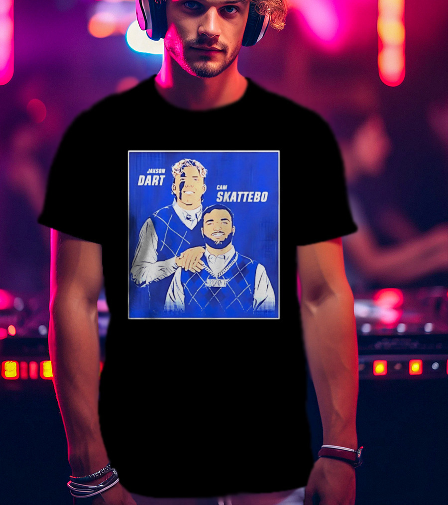 Jaxson Dart Cam Skattebo Step Brothers New York Giants Comedy T-Shirt