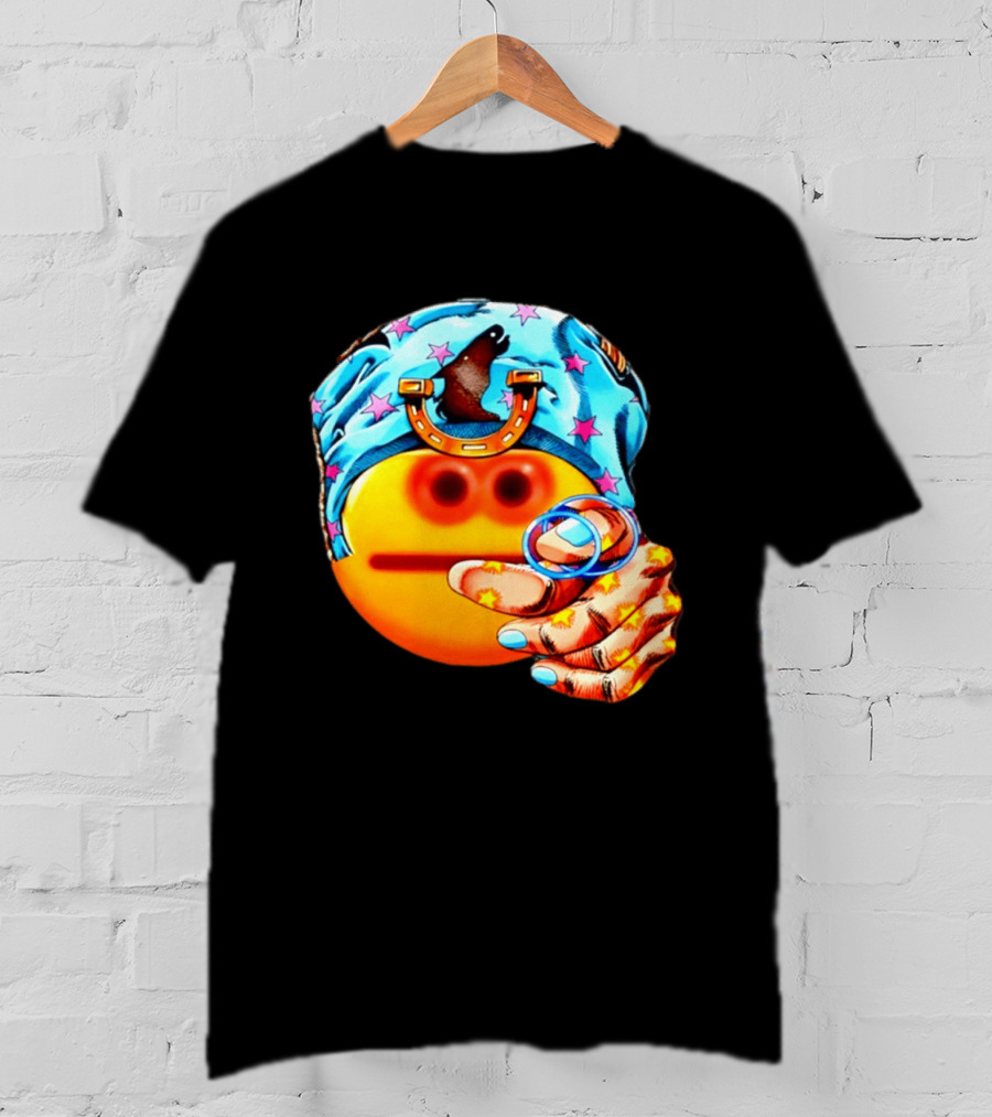 Johnny Joestar Emoji Icon With Star And Horse T-Shirt