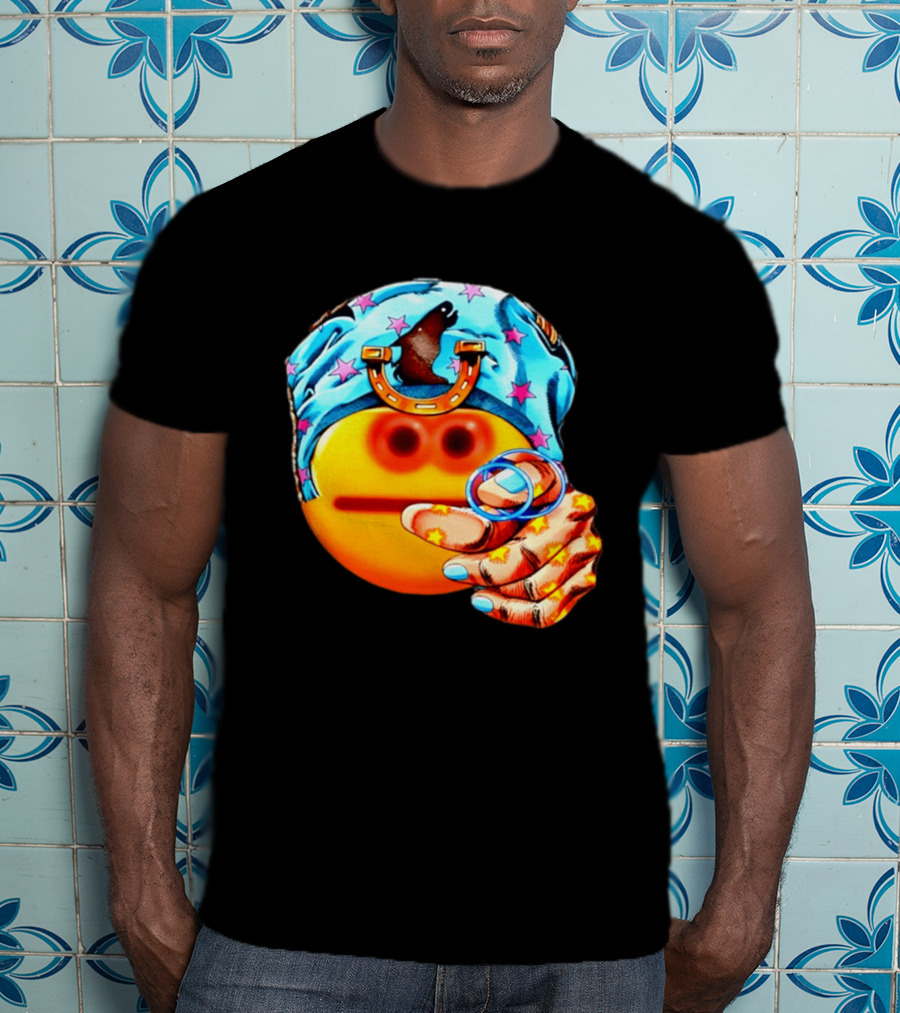 Johnny Joestar Emoji Icon With Star And Horse T-Shirt