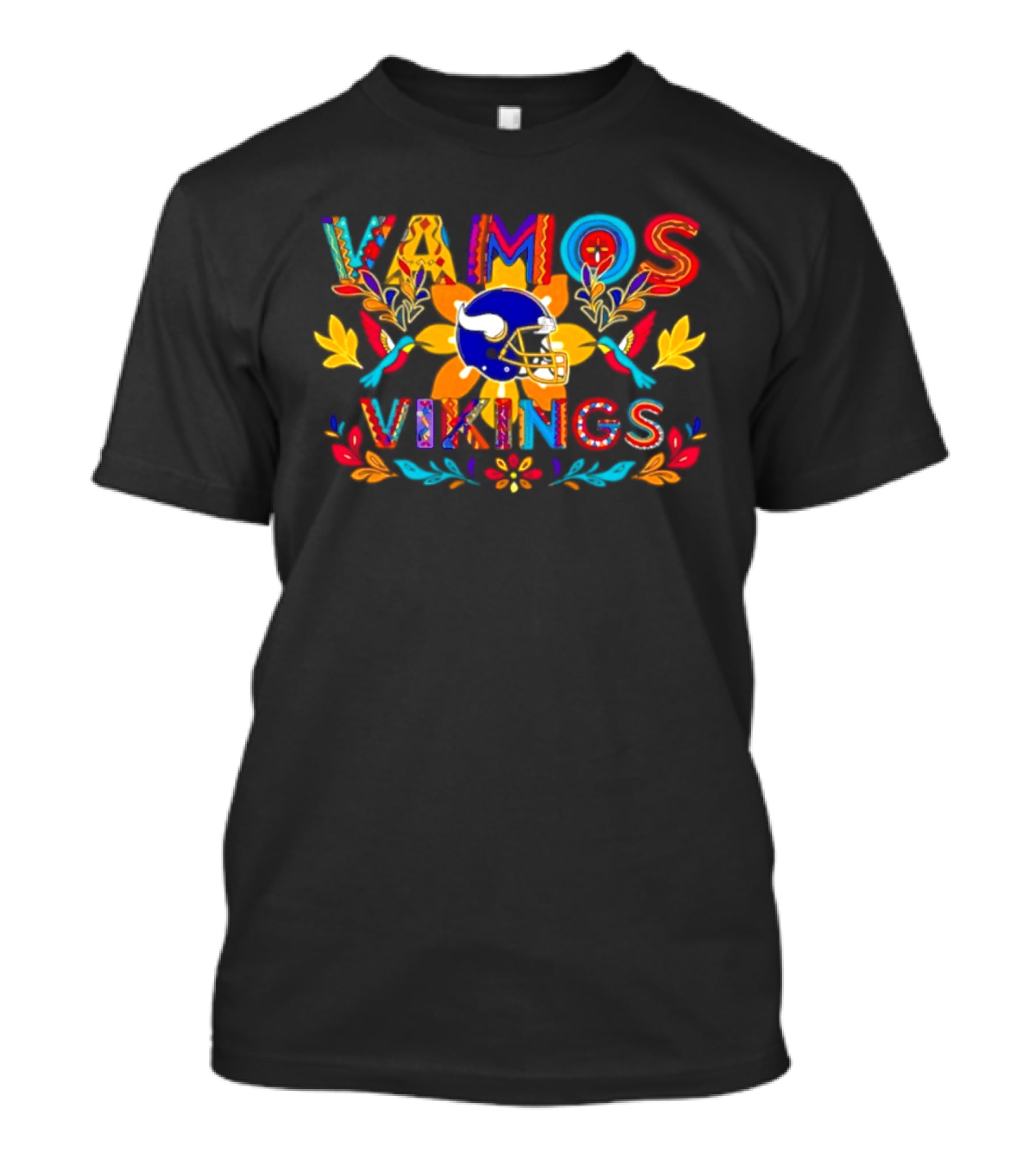 Minnesota Vikings Vamos Vikings Franklin Helmet Floral 2026 T-Shirt