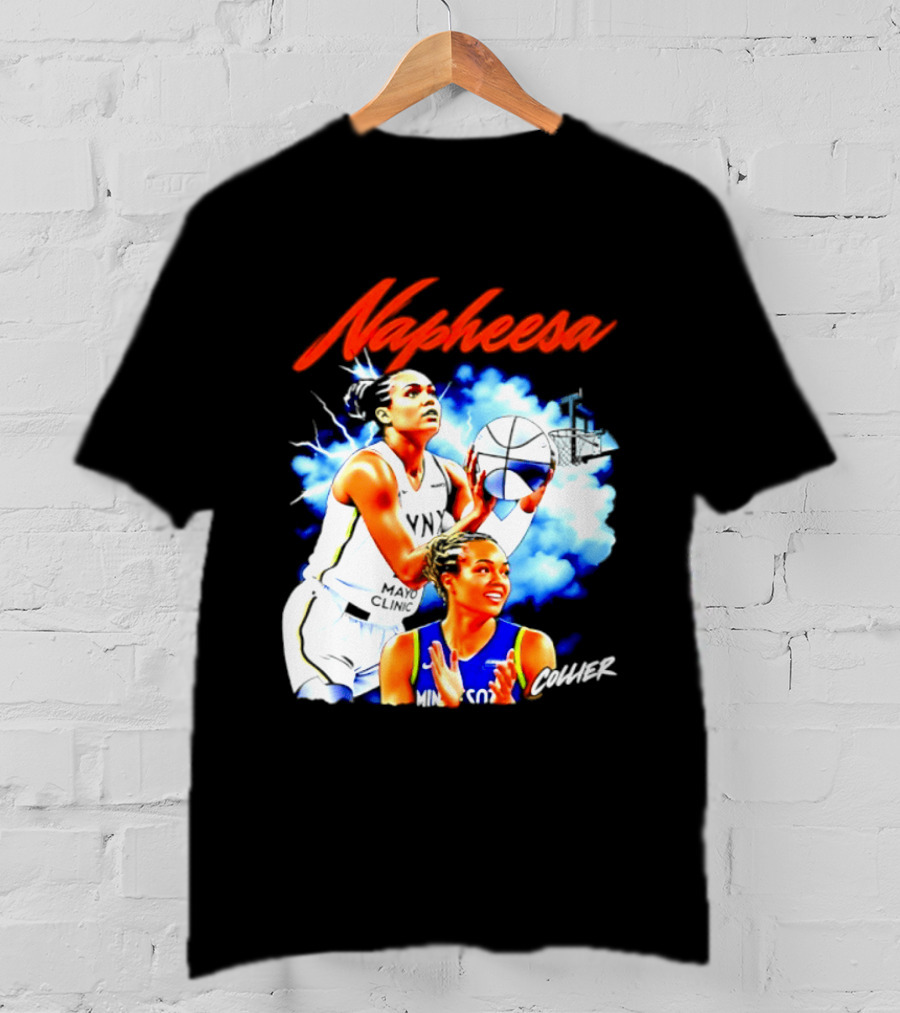 Napheesa Collier Minnesota Lynx Basketball Player In Action T-Shirt