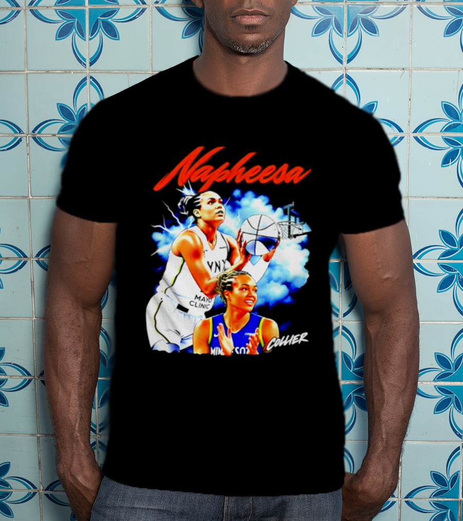 Napheesa Collier Minnesota Lynx Basketball Player In Action T-Shirt