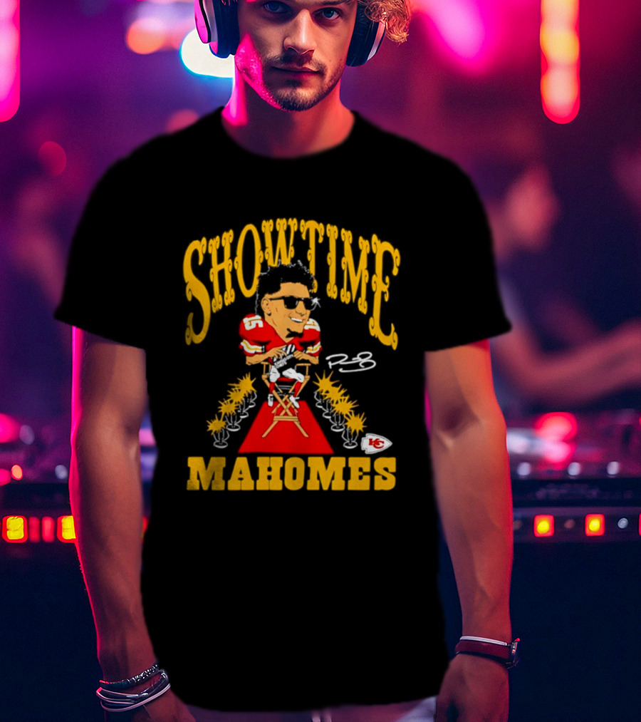 Showtime Mahomes Kansas City Chiefs Football Iconic Caricature T-Shirt
