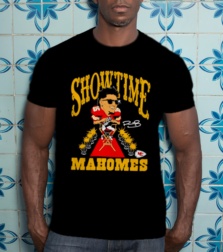 Showtime Mahomes Kansas City Chiefs Football Iconic Caricature T-Shirt