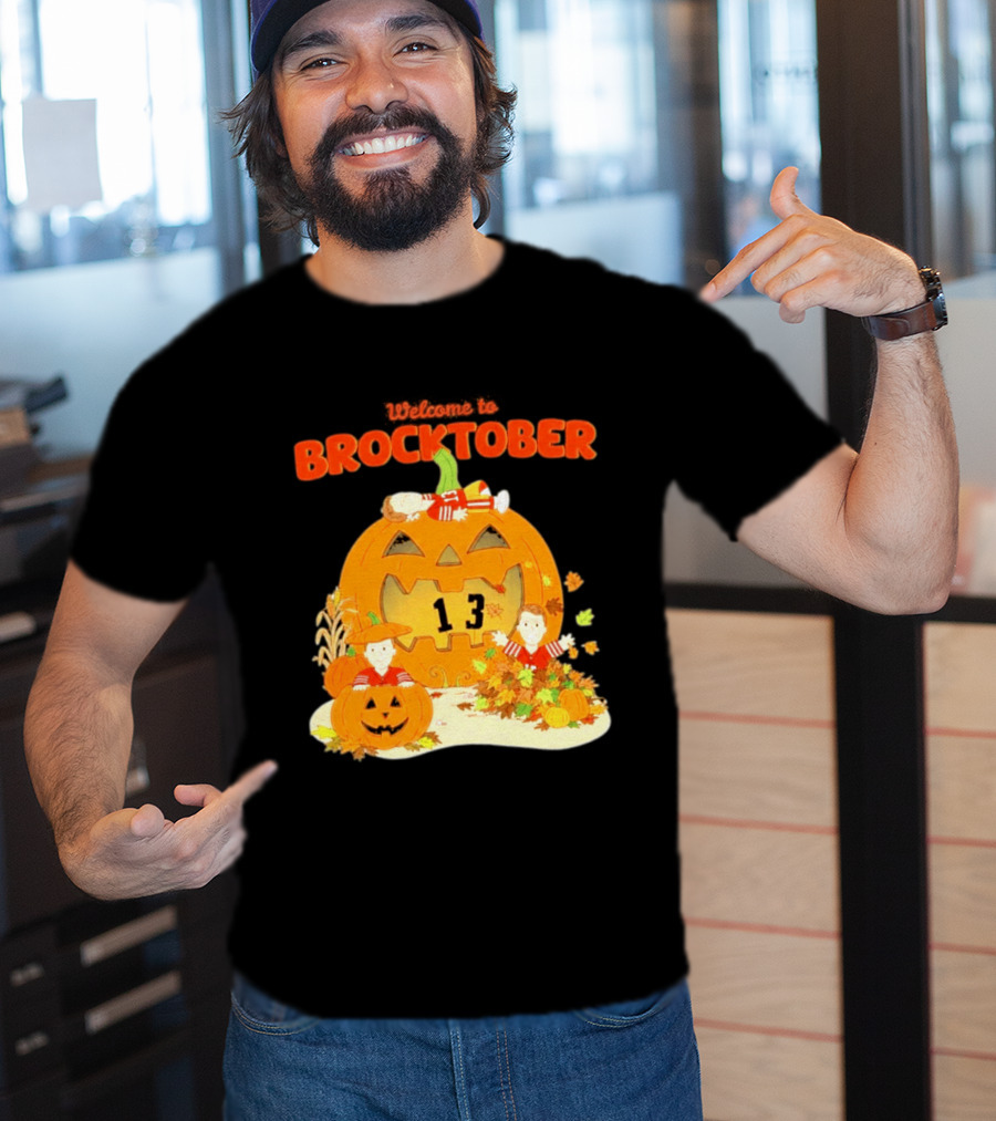 Welcome To Brocktober Brock Purdy 13 Halloween Pumpkin Fun T-Shirt