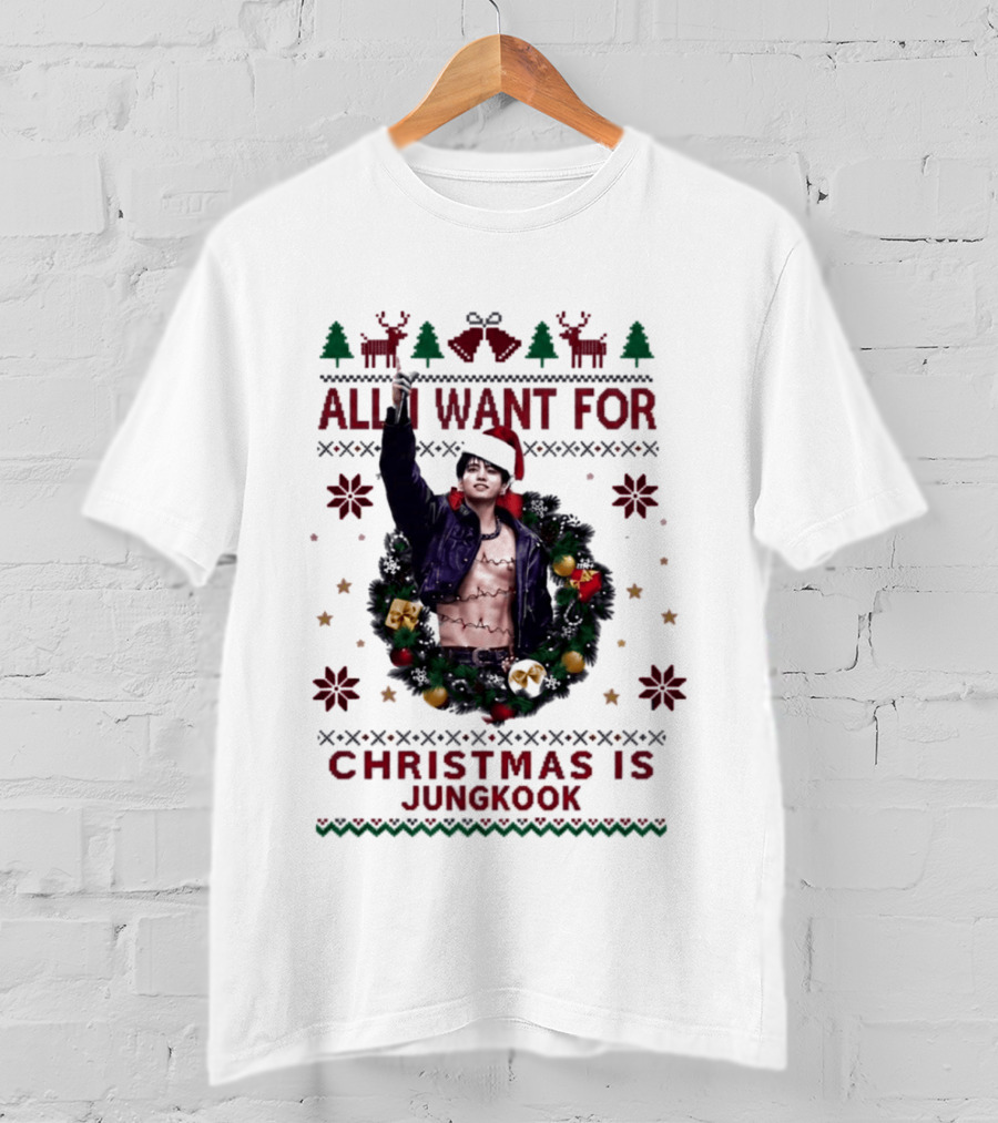 All I Want For Christmas Is Jungkook Holiday T-Shirt