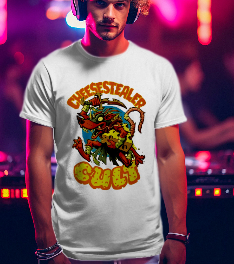 Cheesestealer Cult Rat With Cheese Halloween Fantasy T-Shirt