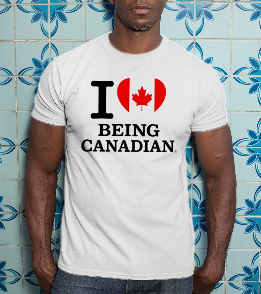I Heart Maple Leaf Being Canadian T-Shirt