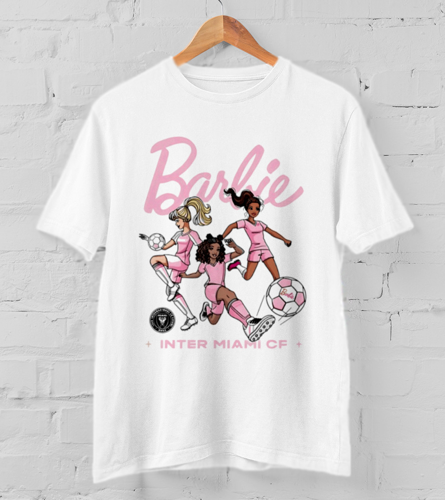 Barbie Inter Miami CF Soccer Collaboration MLS Players T-Shirt