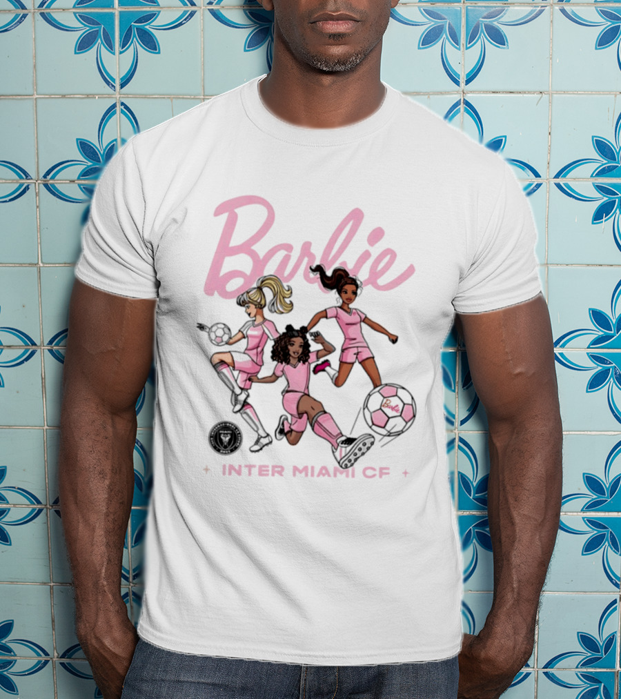Barbie Inter Miami CF Soccer Collaboration MLS Players T-Shirt