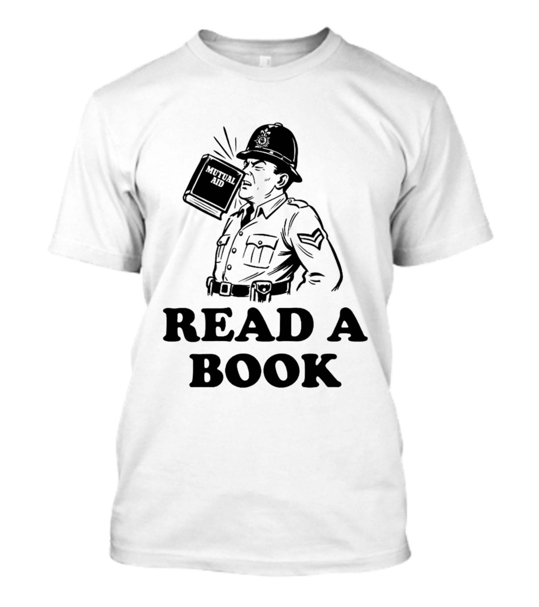 Read A Book Mutual Aid Funny Police Officer T-Shirt