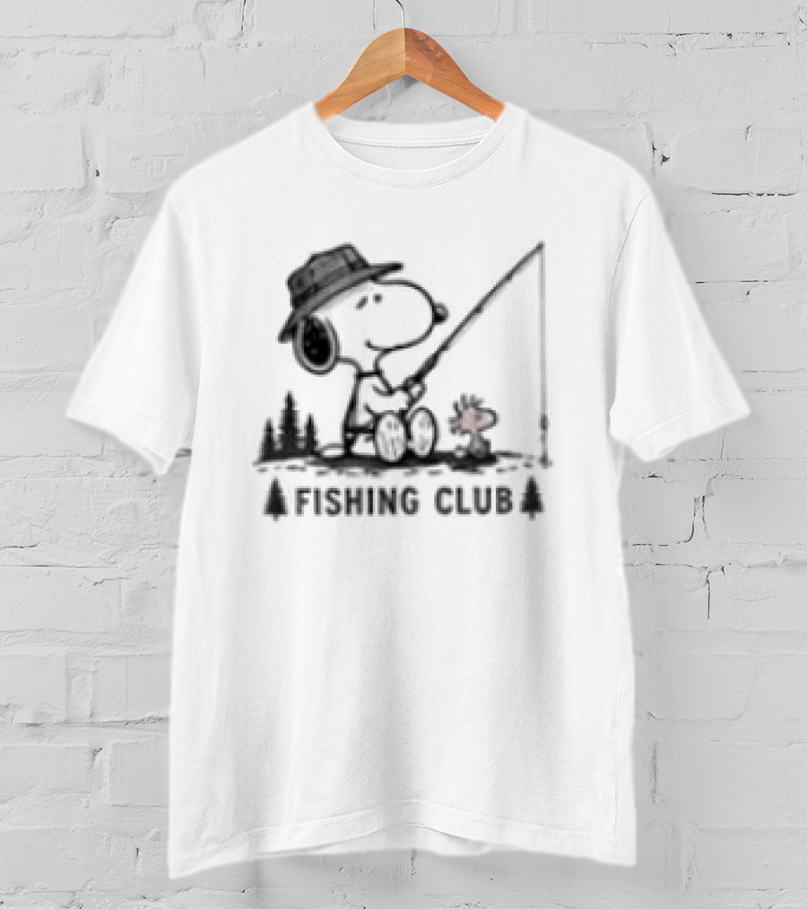 Snoopy Fishing Adventure Lake Life For Peanuts And Fishing Enthusiasts T-Shirt
