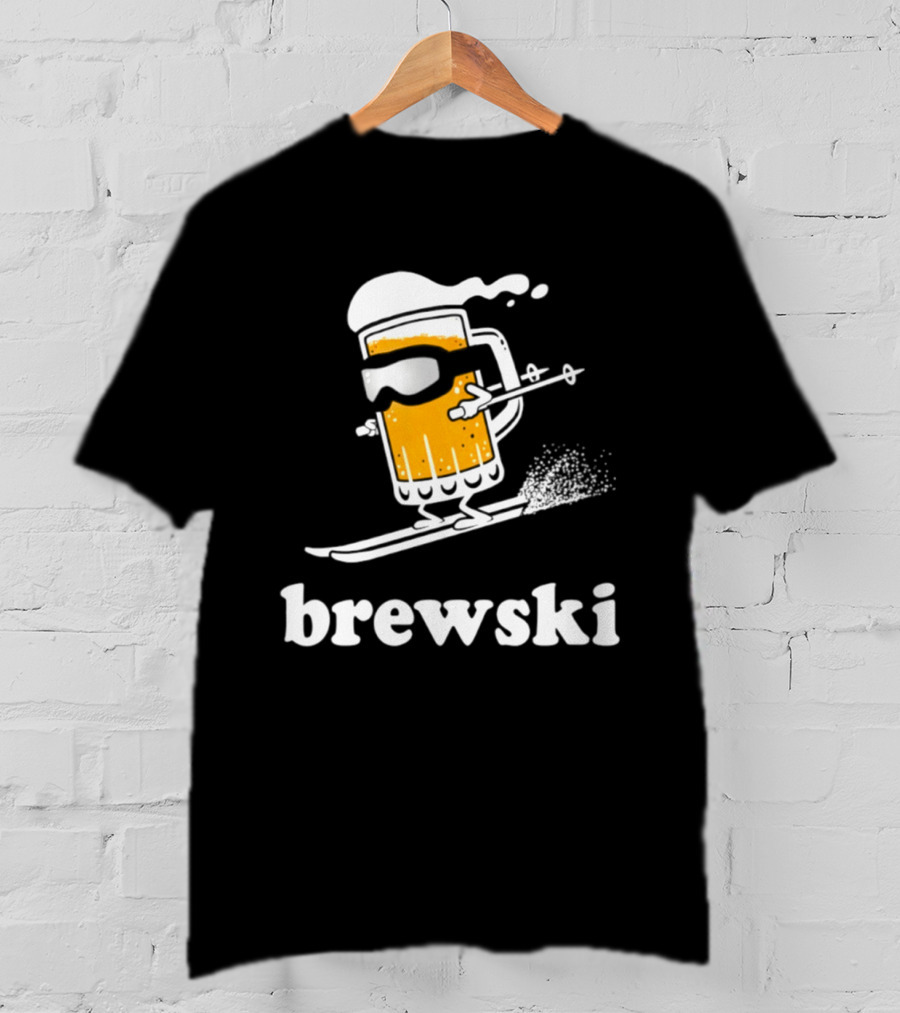Brewski Beer Skiing Tailgater Adventure T-Shirt