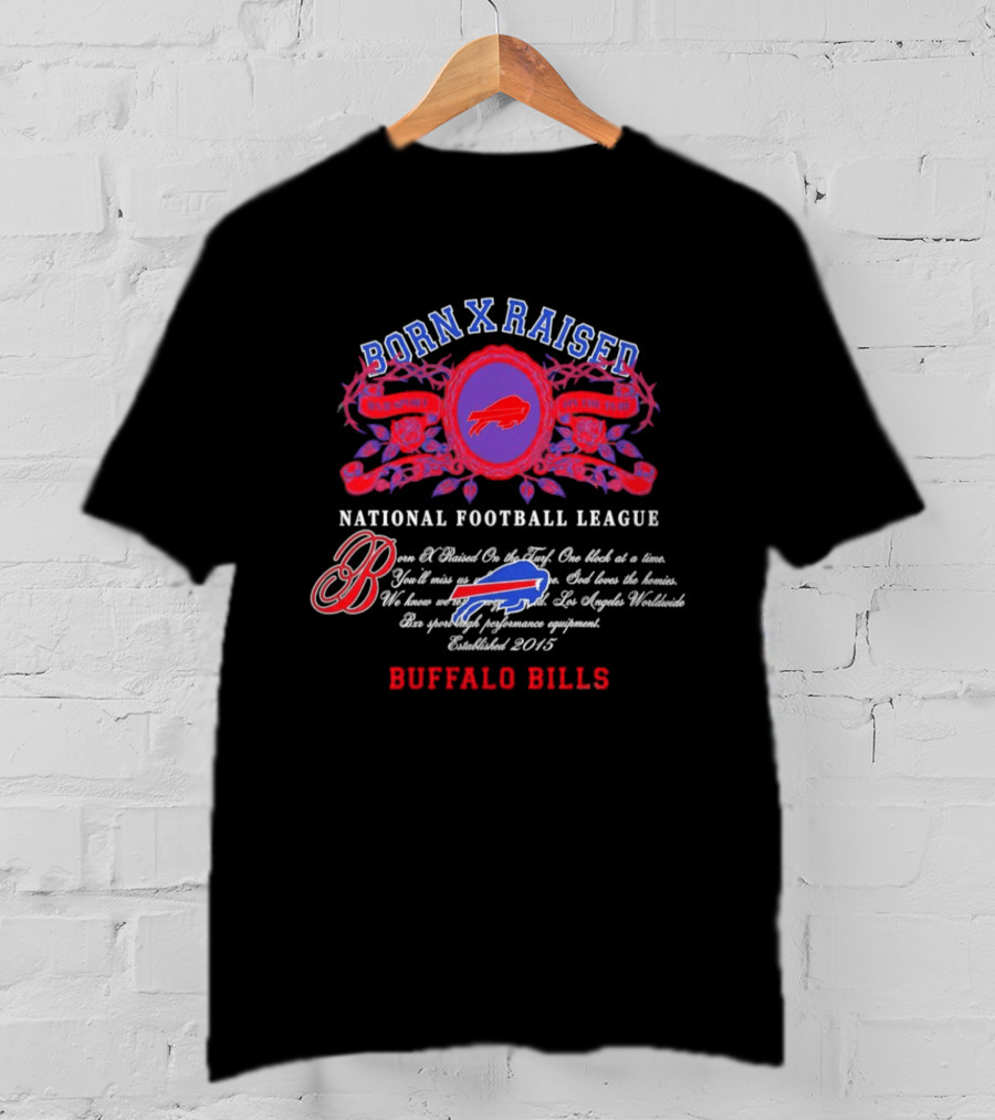 Buffalo Bills Born X Raised National Football League 2026 T-Shirt