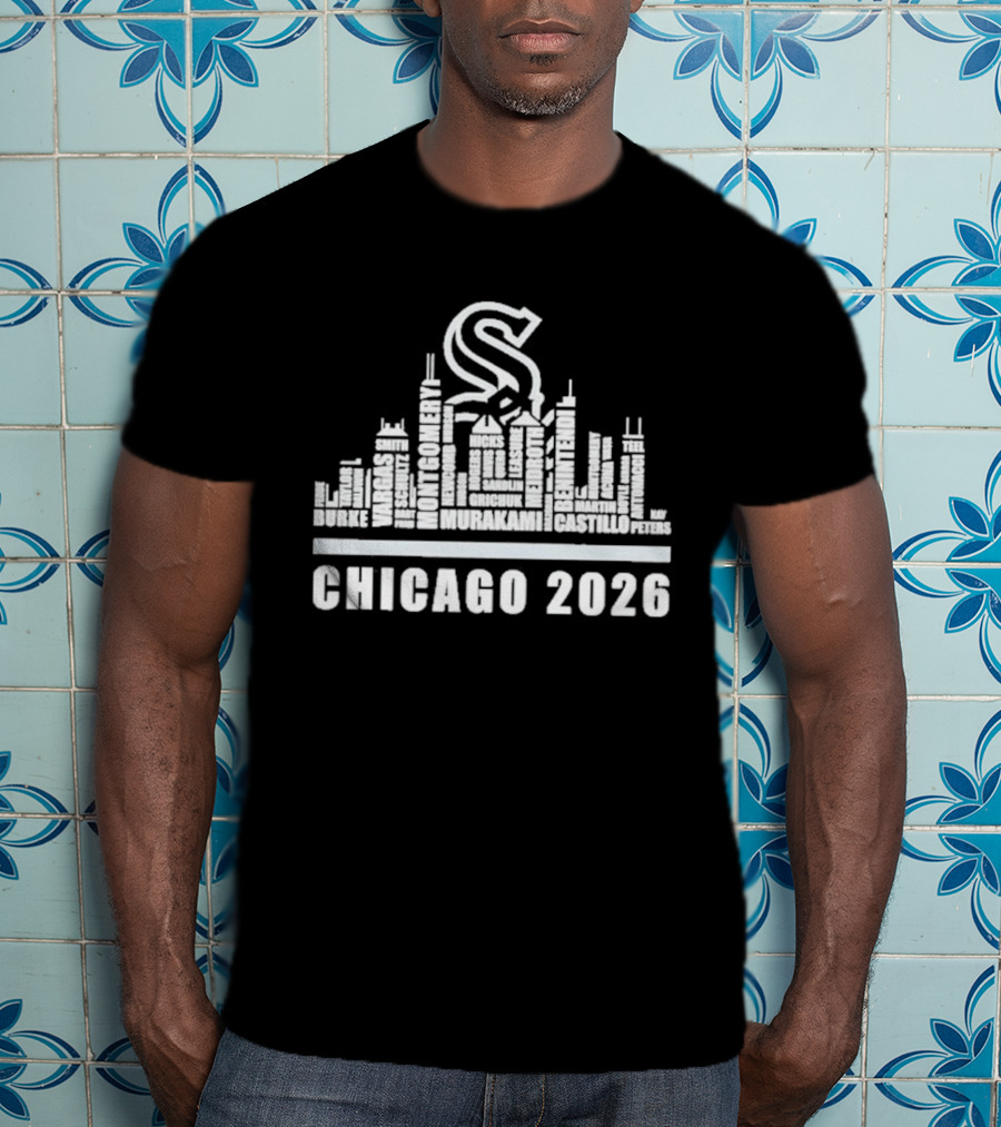 Chicago White Sox 2026 Skyline Roster Name Player Team T-Shirt