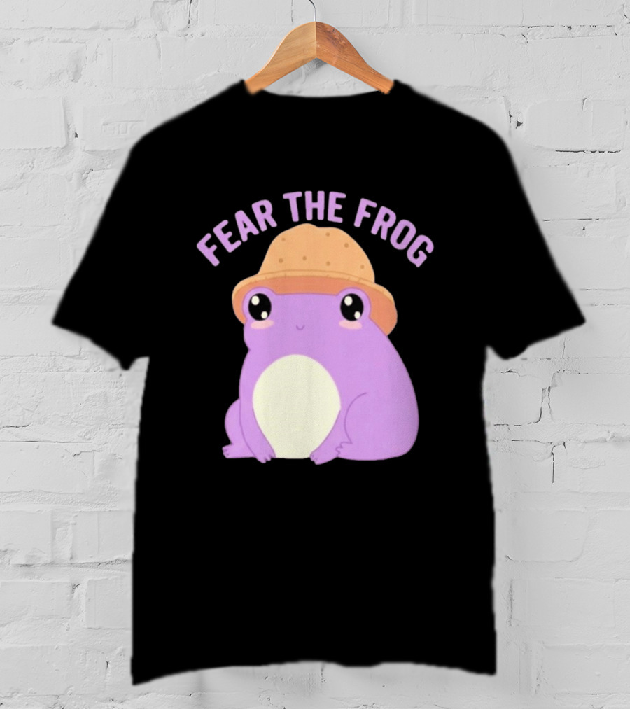 Fear The Frog Cute Purple Cartoon Bucket Hat T-Shirt