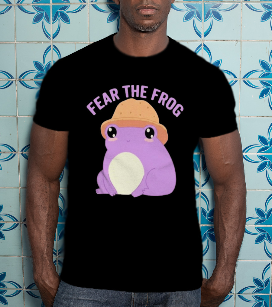 Fear The Frog Cute Purple Cartoon Bucket Hat T-Shirt