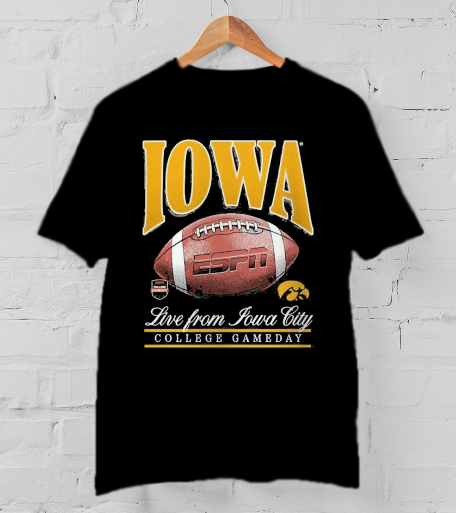Iowa College Gameday 2026 Live From Iowa City ESPN Hawkeyes Football T-Shirt