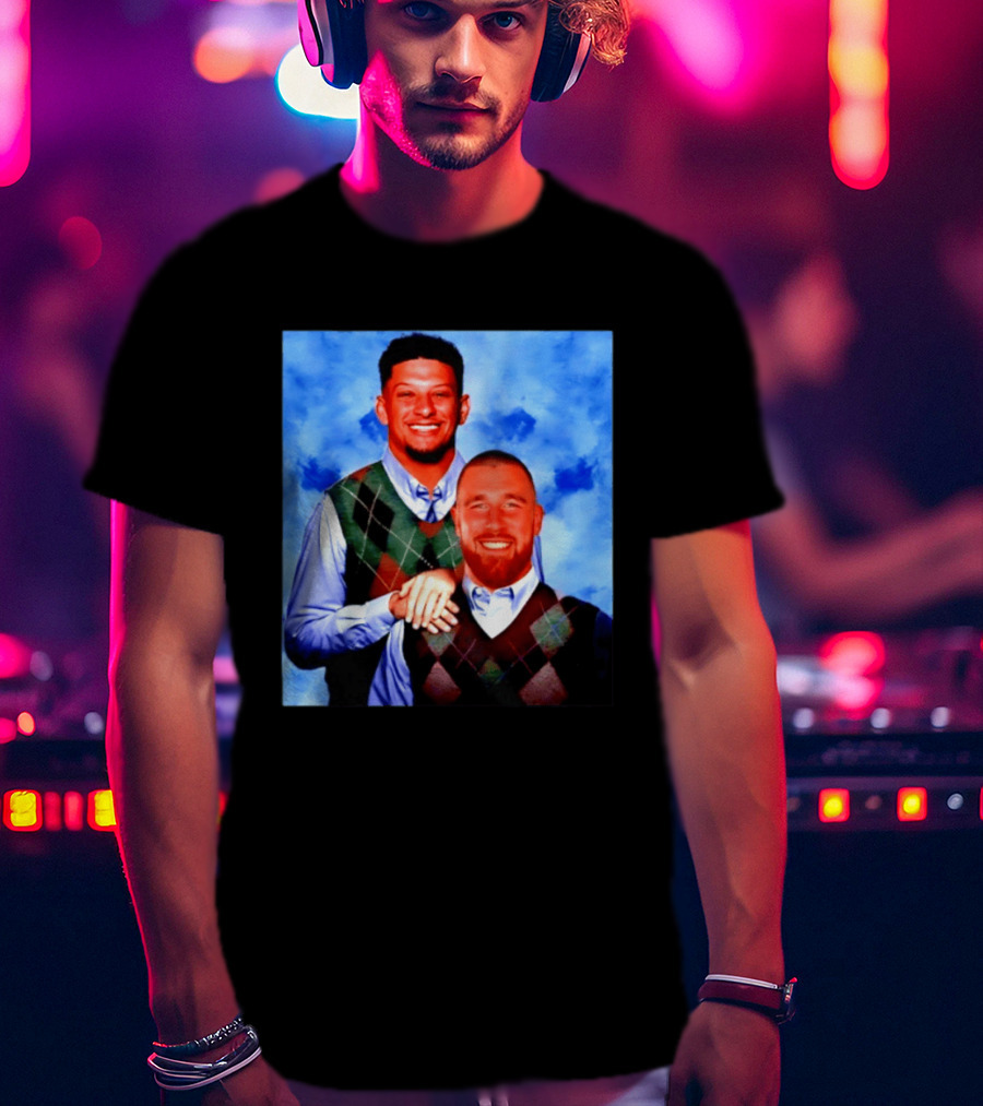 Patrick Mahomes Travis Kelce Step Brothers Meme Football T-Shirt