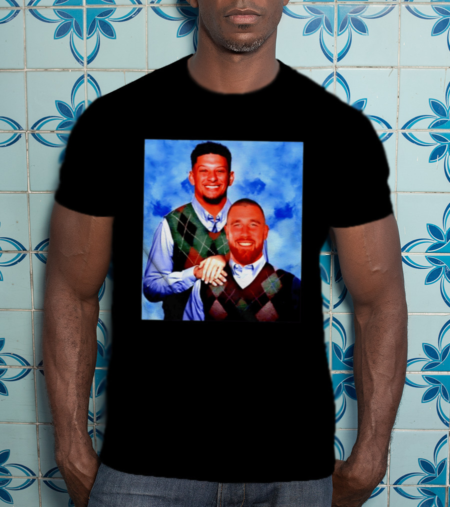 Patrick Mahomes Travis Kelce Step Brothers Meme Football T-Shirt