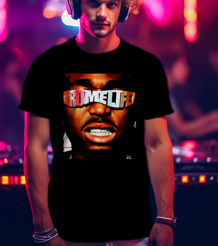 Qromelife Album Cover Featuring Quavo Face T-Shirt
