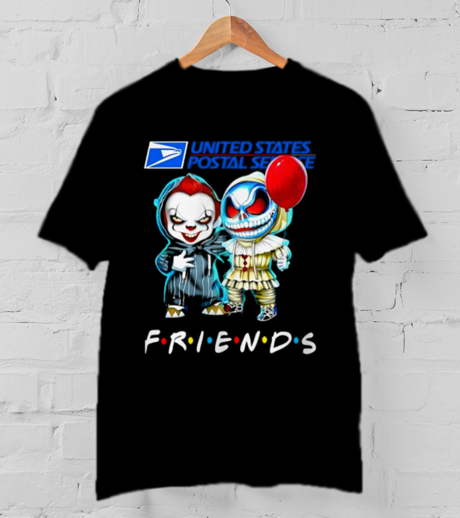 United States Postal Service Pennywise Skellington Friends 2026 Halloween T-Shirt