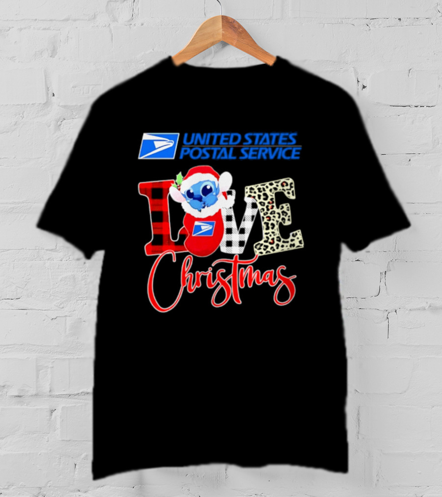 United States Postal Service Stitch Love Christmas 2026 Collaboration T-Shirt