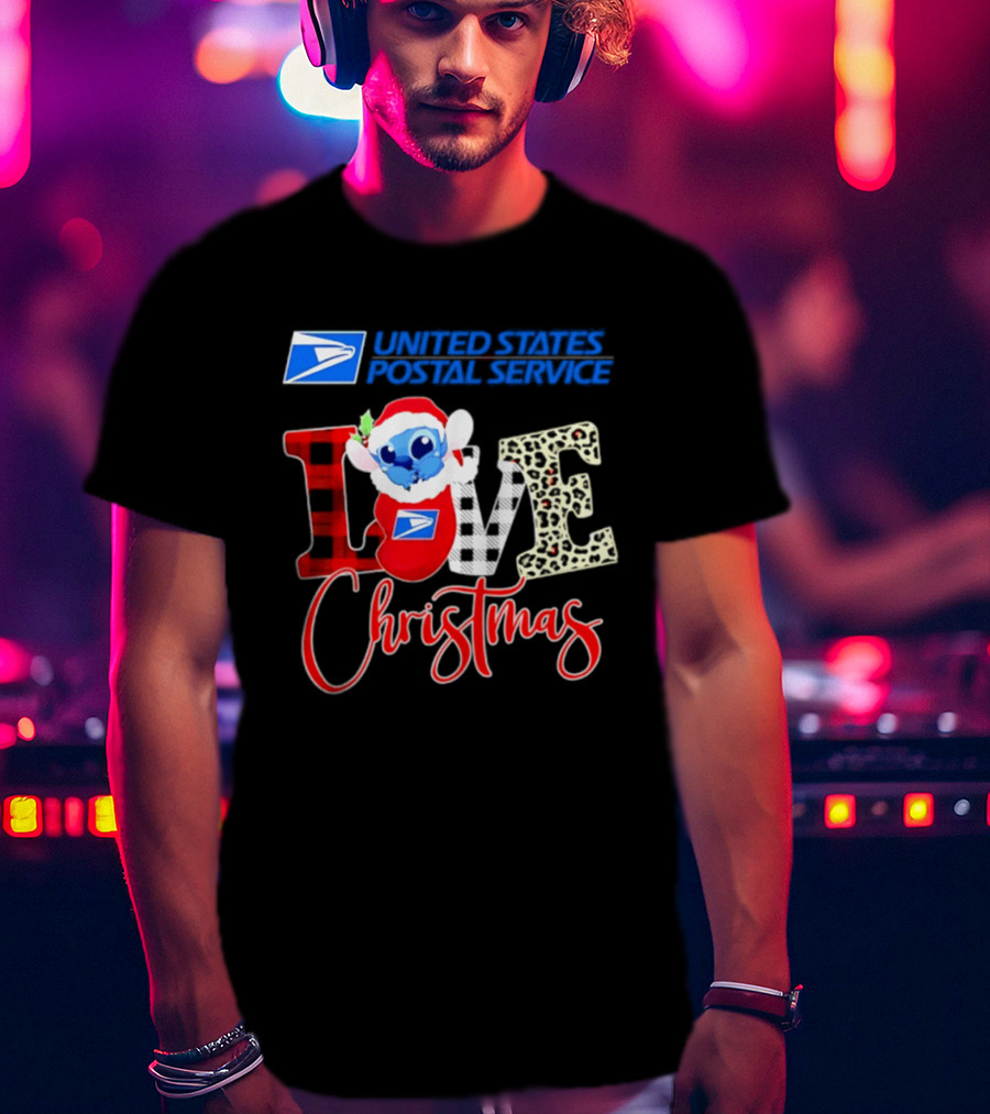 United States Postal Service Stitch Love Christmas 2026 Collaboration T-Shirt