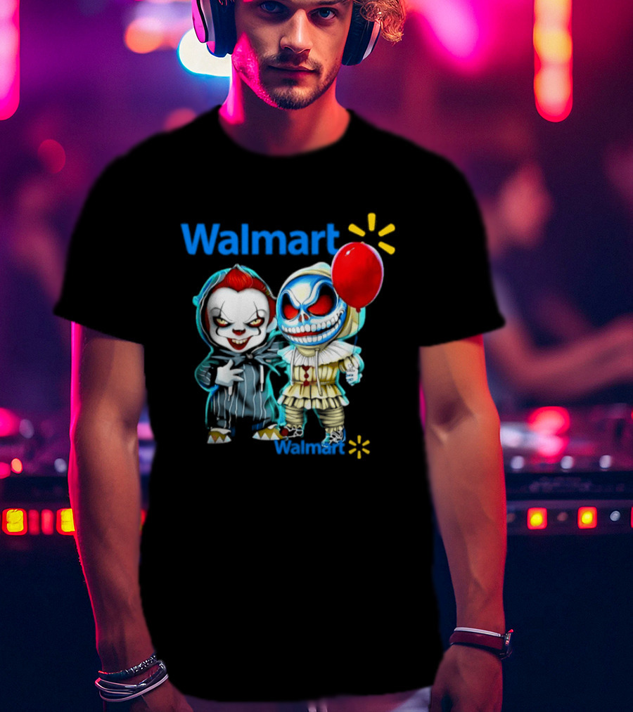 Walmart Pennywise Skellington 2026 Halloween Balloon Collaboration T-Shirt