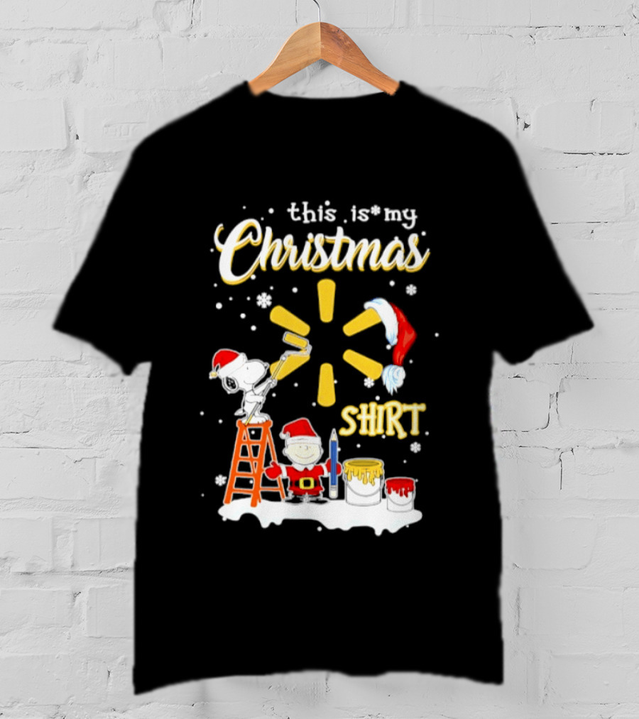 Walmart X Snoopy Woodstock Charlie Brown 2026 This Is My Christmas T-Shirt