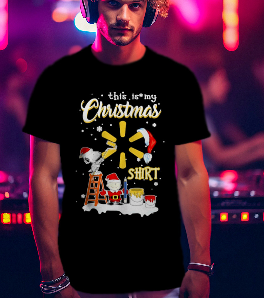 Walmart X Snoopy Woodstock Charlie Brown 2026 This Is My Christmas T-Shirt