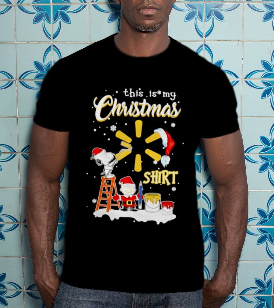 Walmart X Snoopy Woodstock Charlie Brown 2026 This Is My Christmas T-Shirt