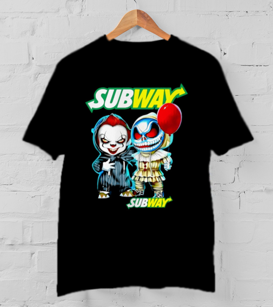 Subway Halloween 2026 Pennywise Skellington Red Balloon T-Shirt