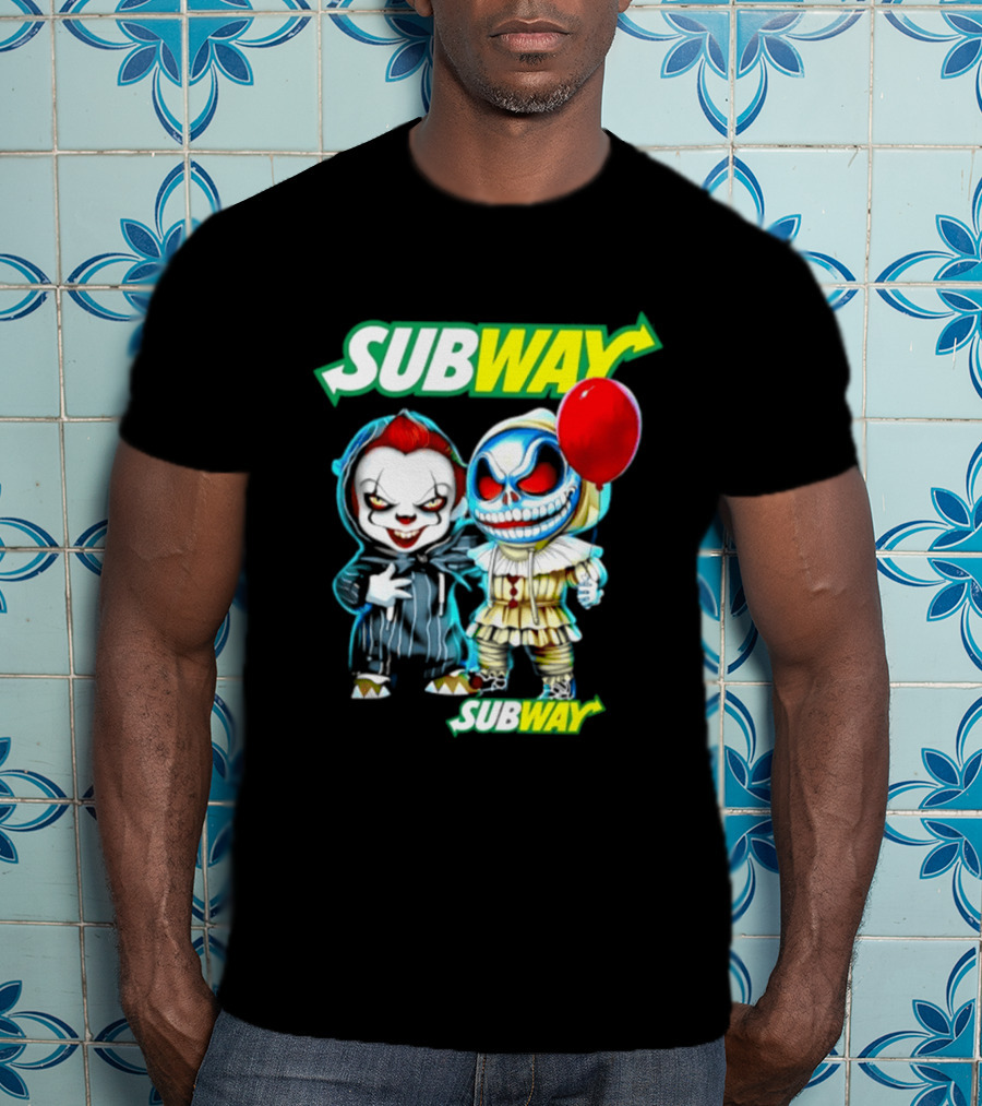 Subway Halloween 2026 Pennywise Skellington Red Balloon T-Shirt