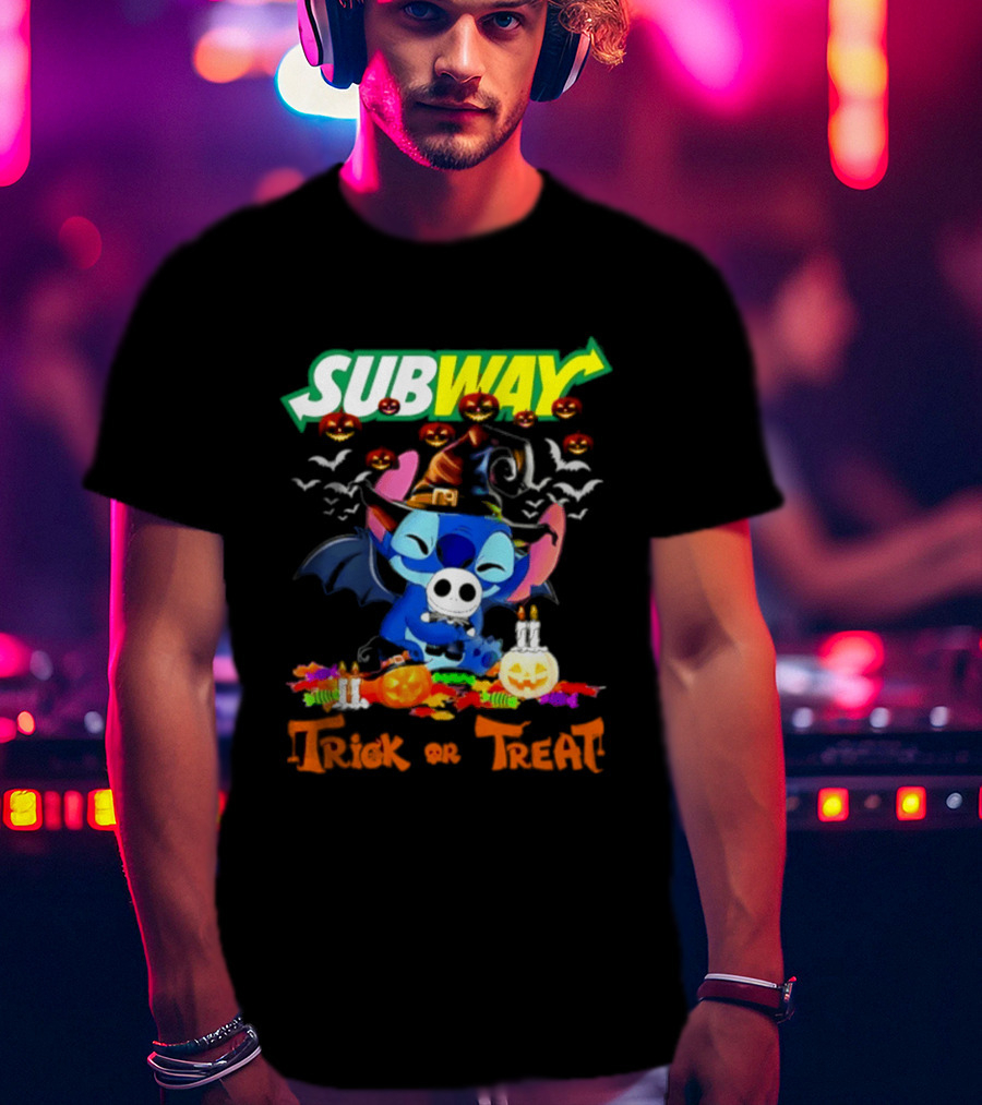 Subway Stitch Trick Or Treat Halloween 2026 T-Shirt