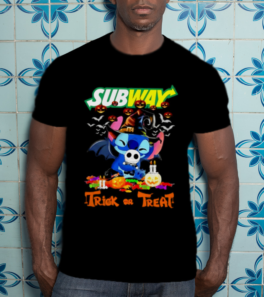 Subway Stitch Trick Or Treat Halloween 2026 T-Shirt