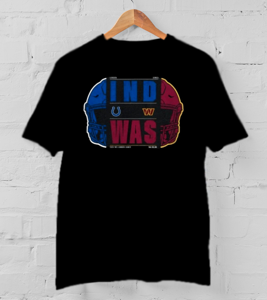 Washington Commanders Vs Indianapolis Colts 2026 London International City Games Match Up Donna T-Shirt