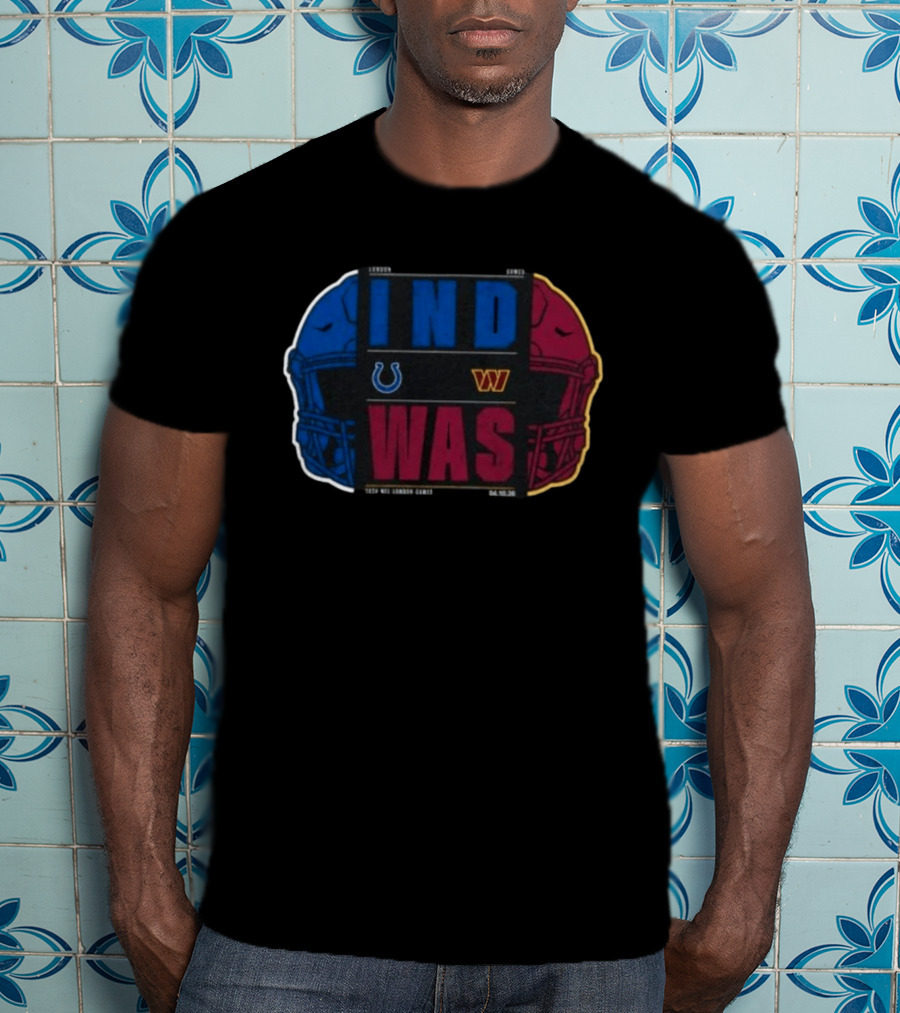 Washington Commanders Vs Indianapolis Colts 2026 London International City Games Match Up Donna T-Shirt
