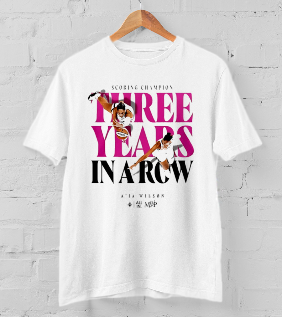 A'ja Wilson Scoring Champion Three Years In A Row MVP T-Shirt