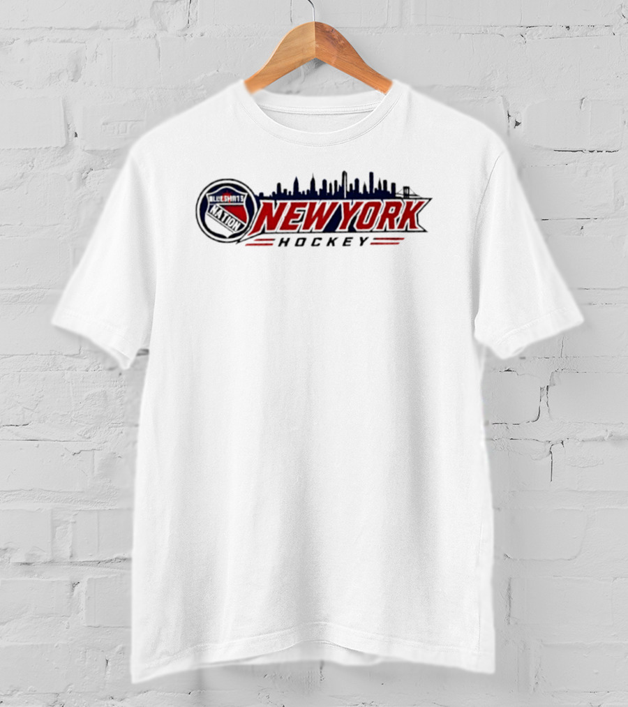 Nation Blueshirts Skyline New York Hockey NHL T-Shirt