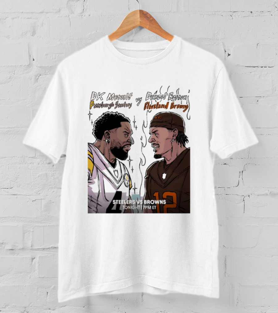 DK Metcalf Pittsburgh Steelers Vs Denzel Boston Cleveland Browns Steelers Vs Browns T-Shirt