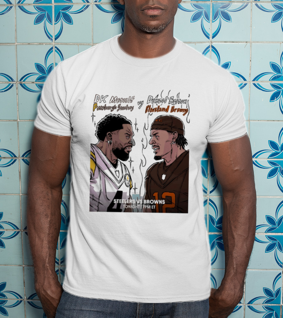 DK Metcalf Pittsburgh Steelers Vs Denzel Boston Cleveland Browns Steelers Vs Browns T-Shirt