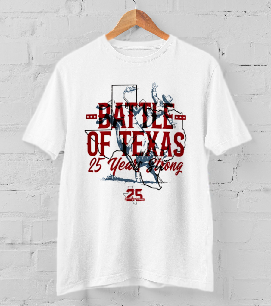 Battle Of Texas 25 Years Strong 2026 Houston Texans T-Shirt