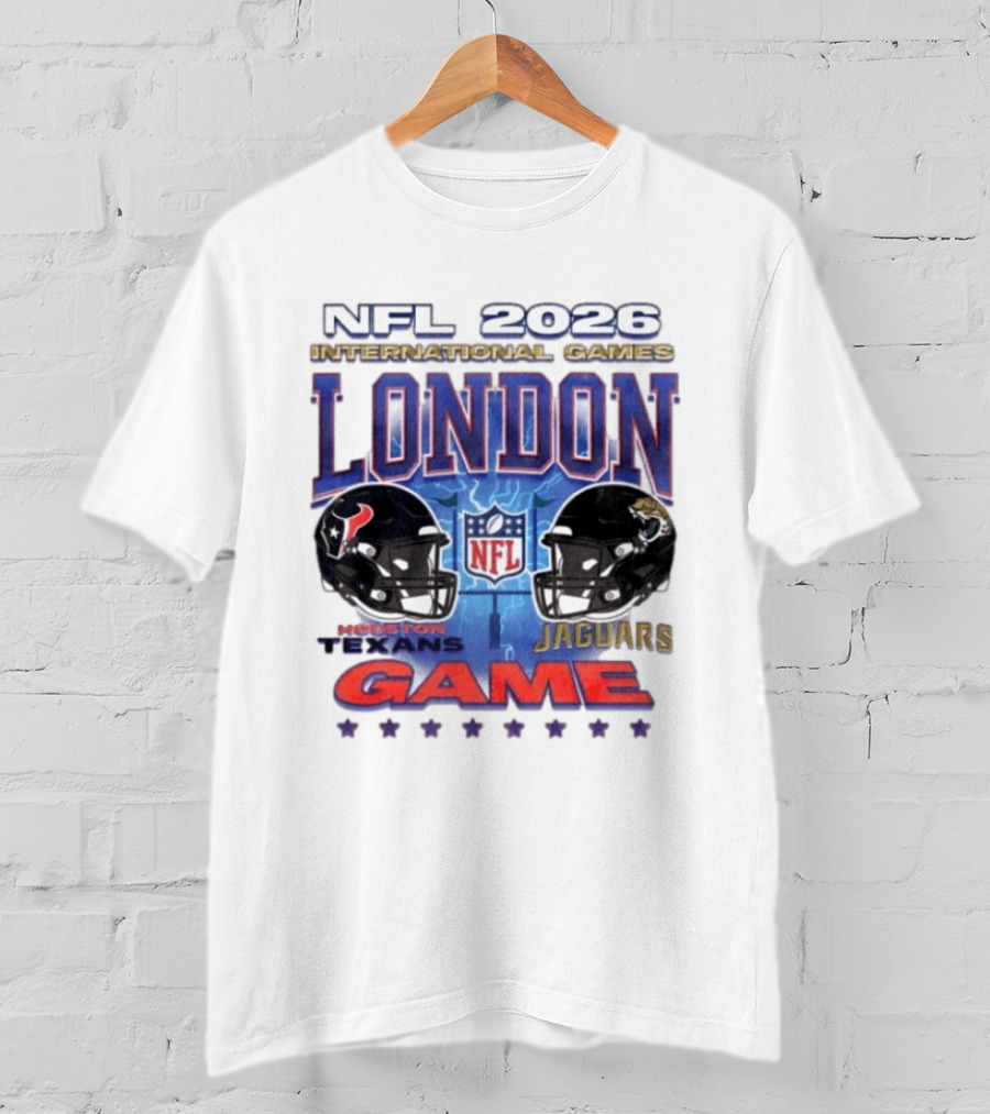 NFL 2026 International Games London Houston Texans Vs Jacksonville Jaguars Game T-Shirt
